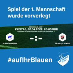 Spielvorverlegung Schuld