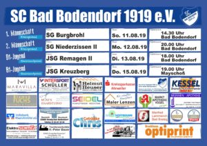 Spielankündigung 110819 D B Jugend Pokal